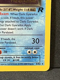 Pokemon TCH Dark Gyarados Prerelease 8/82 WOTC Promo Holo Rare HP - Image 2