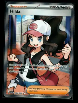 Pokemon TCG Hilda 164/086 Full Art Ultra Rare White Flare Holo NM - Image 1