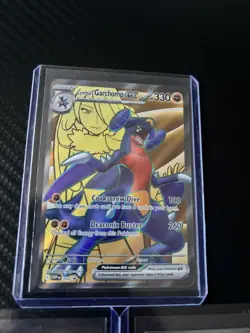 Pokemon TCG Cynthia’s Garchomp SVP 204 Black Star Promo Gible and Gabite. - Image 2