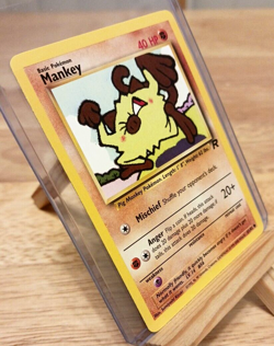 POKEMON MANKEY 61/82 Team Rocket Set Unlimited Common, NM Condition - Image 2