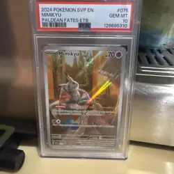 MIMIKYU 2024 POKEMON SVP PALDEAN FATES ETB PROMO #75 PSA 10 GEM MINT - Image 1