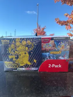 Two-pack Pokemon Surging Sparks ETB + Booster Bundle Costco x2 🔥 - Image 1