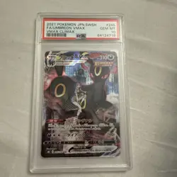 PSA 10 GEM MINT Umbreon VMAX 245 Pokemon TCG Japanese VMAX Climax CSR Alt Art - Image 1