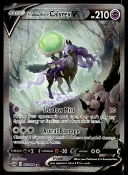 Pokemon TCG Chilling Reign #172/198 Shadow Rider Calyrex V (Alternate Art) NM - Image 1