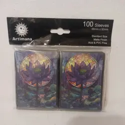 Artimana MTG Card Sleeves (Stained Glass Lotus) Matte Art 100ct Brand New - Image 1