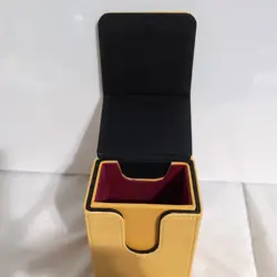 Ultra Pro Pokemon Pikachu Yellow Leatherette Flip Box Card Case Magnetic Closure - Image 3