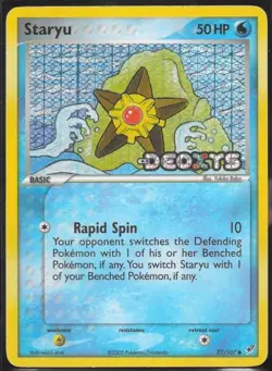 Staryu 77/107 Ex Deoxys Reverse Holo Stamped 2005 Pokemon Card LP - Image 1