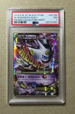 2016 Pokemon Collector Chest M Gengar Ex Black Star Promo Card #XY166 PSA 7 - Image 1