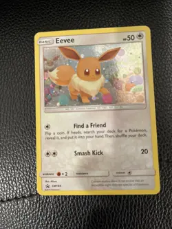 Eevee Pokemon Card Sun & Moon Black Star Promo #SM184 TCG - Image 1
