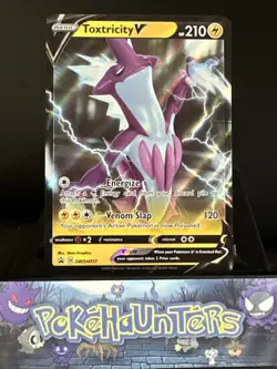 Pokemon Card Toxtricity V SWSH017 Black Star Promo Holo Rare Near Mint - Image 1
