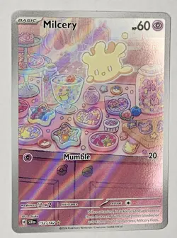 Pokemon Milcery TCG Card 152/142SV07: Stellar Crown Illustration Rare NEAR MINT - Image 1