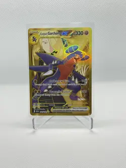 Pokemon TCG Destined Rivals Cynthia's Garchomp EX Card 241/182 Gold Hyper Rare - Image 1