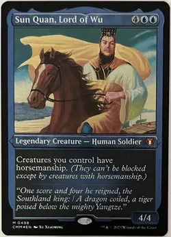 MTG Sun Quan, Lord of Wu - Foil Etched, NM-Mint, Commander Masters 498 - Image 1