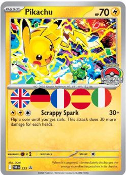 Pokemon Pikachu SVP 225 World Championship Promo Card 2025 Multi Language New NM - Image 1