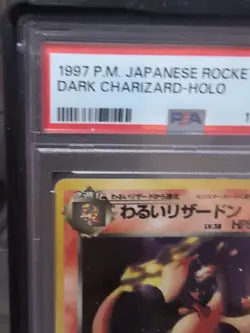 1997 Pokemon Japanese Rocket #6 Dark Charizard-Holo PSA 7 - Image 2