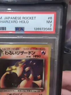 1997 Pokemon Japanese Rocket #6 Dark Charizard-Holo PSA 7 - Image 3