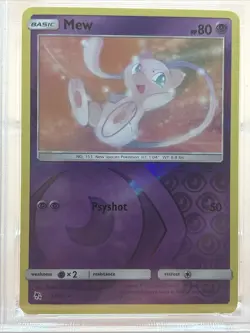 PSA 8 Mew-Rev.Foil 2019 Pokemon Sun & Moon 32/68 NM-MT Hidden Fates Fast Ship - Image 2