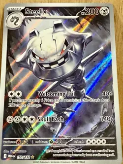 Steelix 150/132 ME:01 Mega Evolution Illustration Rare Pokemon TCG - Image 4