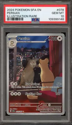 Pokemon Persian Shrouded Fable Illustration Rare #078 PSA 10 Gem Mint - Image 1