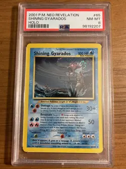 Pokemon Shining Gyarados Neo Revelation Unlimited Holo Secret Rare #65 PSA 8 - Image 1
