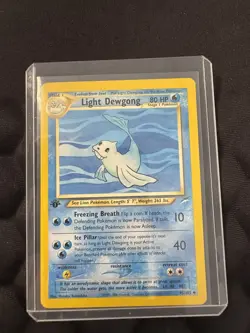 Pokemon TCG Light Dewgong Neo Destiny 45/105 First Edition Rare Vintage LP - Image 1