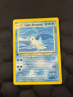 Pokemon TCG Light Dewgong Neo Destiny 45/105 First Edition Rare Vintage LP - Image 3