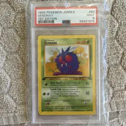 1999 Pokemon Jungle 1st Edition Venonat #63/64 PSA 9 - Image 1