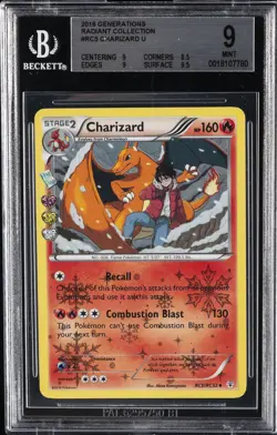 2016 POKEMON GENERATIONS RADIANT COLL HOLO #RC5/RC32 CHARIZARD BGS 9 - Image 1