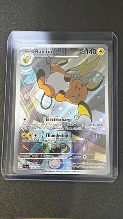 Pokemon TCG Scarlet & Violet Paldea Evolved Raichu Illustration Rare 211/193 NM - Image 4