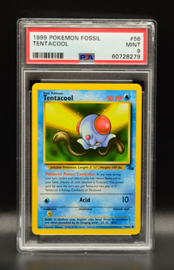 Tentacool 1999 Pokemon Fossil Unlimited #56 WOTC PSA 9 - Image 1