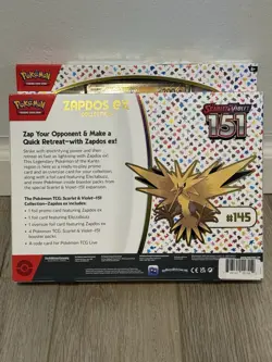 2x Pokemon Scarlet and Violet 151 Zapdos EX Collection Box - Two Boxes Included - Image 2