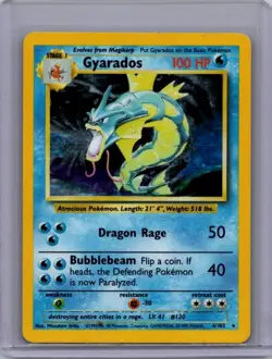 Pokemon Base Set #006/102 Gyarados Moderately played - Image 1