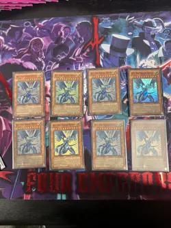 Yu-Gi-Oh Pyramid of Light Movie Promo Bundle Blue-Eyes Shining Dragon x8 LP - Image 1
