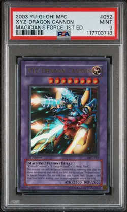 2003 YU-GI-OH! MFC-MAGICIAN'S FORCE 1ST ED #052 XYZ-DRAGON CANNON PSA 9 - Image 1