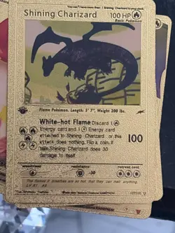 Charizard Gold Foil Pokemon Card 102 HP N/mint Fresh out of the box in case.RARE - Image 3