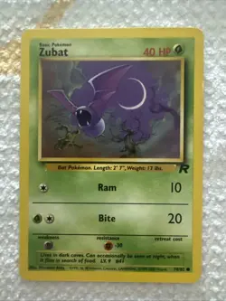 Pokemon TCG Zubat 70/82 Team Rocket Regular 1st Edition Card - Image 1