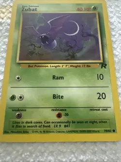 Pokemon TCG Zubat 70/82 Team Rocket Regular 1st Edition Card - Image 2