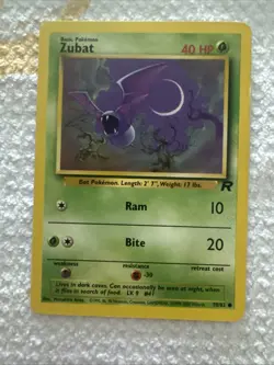 Pokemon TCG Zubat 70/82 Team Rocket Regular 1st Edition Card - Image 3