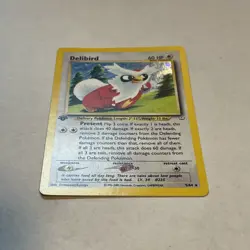 Pokemon TCG Delibird Neo Revelation Holo Card 5/64 1st Edition MP/HP - Image 4