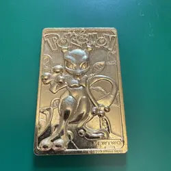 1999 Pokemon 23K Gold Plated Trading Card Only Mewtwo Vintage - Image 1