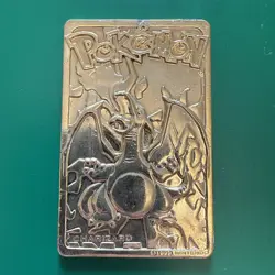 POKEMON Charizard #06 23k Gold Plated Card Vintage 1999 Burger King Promo. (43) - Image 1
