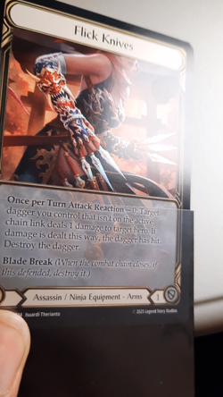FAB RAINBOW FOIL Flick Knives (Extended Art) - Super Slam Card # 244 - Image 2