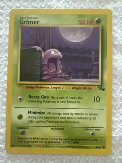 1st Edition Grimer 48/62 Common 1999 Fossil Set WOTC Pokemon Card - Image 2
