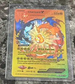 Charizard V3 Gold Pokemon Card Collectible/Gift/Display - Image 2