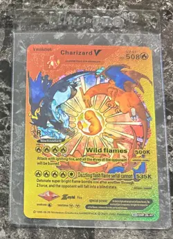 Charizard V3 Gold Pokemon Card Collectible/Gift/Display - Image 4