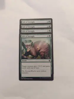 (4) Gift of Strength *PLAYSET* Theros Beyond Death Regular NM MTG - Image 1