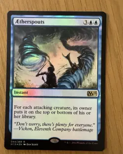 MTG Aetherspouts Magic 2015 Core Set Foil LP/NM - Image 1