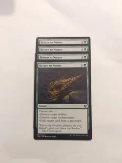 (4) Return to Nature *PLAYSET* Theros Beyond Death Regular NM MTG - Image 1