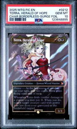 2025 MTG FINAL FANTASY COMMANDER #0212 TERRA, HERALD OF HOPE PSA 10 - Image 1