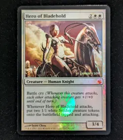 Hero of Bladehold Foil Prerelease Mirrodin Besieged x1 LP MTG - English - Image 1